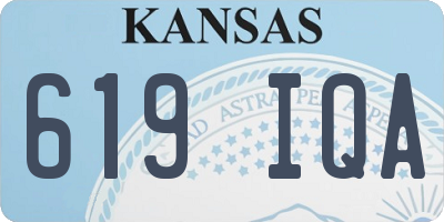 KS license plate 619IQA