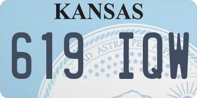 KS license plate 619IQW