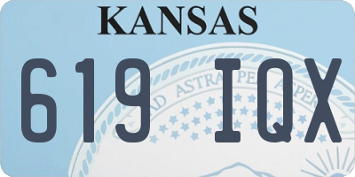 KS license plate 619IQX