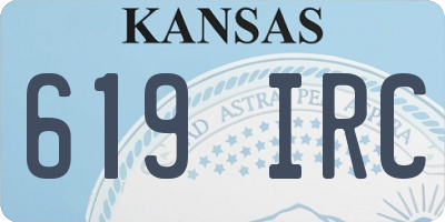 KS license plate 619IRC