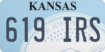 KS license plate 619IRS