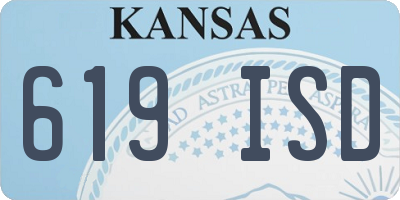 KS license plate 619ISD