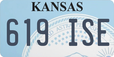 KS license plate 619ISE