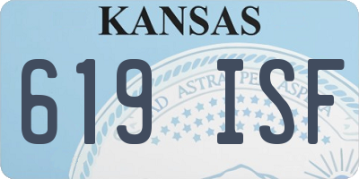KS license plate 619ISF
