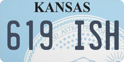 KS license plate 619ISH