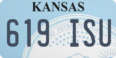 KS license plate 619ISU