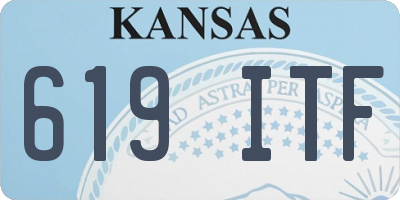 KS license plate 619ITF