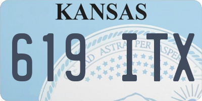 KS license plate 619ITX