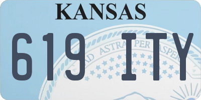 KS license plate 619ITY