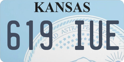 KS license plate 619IUE