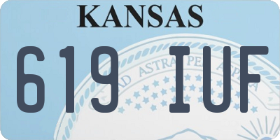 KS license plate 619IUF