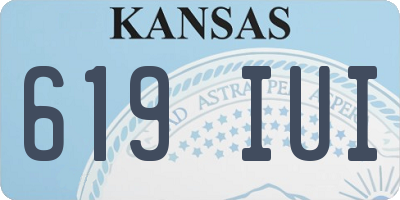 KS license plate 619IUI