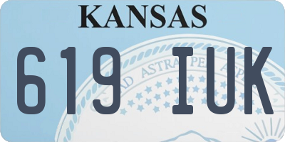 KS license plate 619IUK