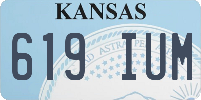 KS license plate 619IUM
