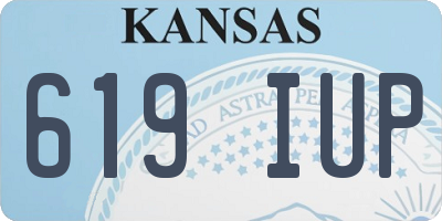 KS license plate 619IUP