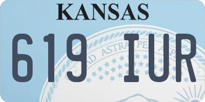 KS license plate 619IUR