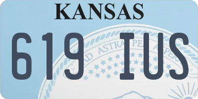 KS license plate 619IUS