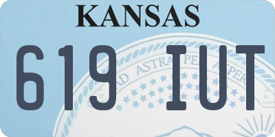 KS license plate 619IUT