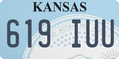 KS license plate 619IUU