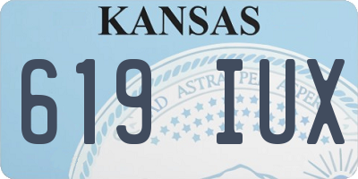 KS license plate 619IUX