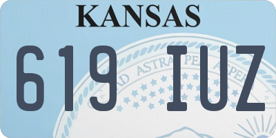 KS license plate 619IUZ