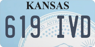 KS license plate 619IVD