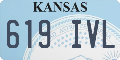 KS license plate 619IVL