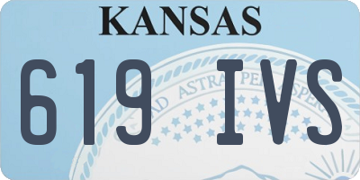 KS license plate 619IVS
