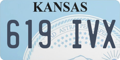 KS license plate 619IVX