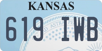 KS license plate 619IWB