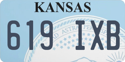 KS license plate 619IXB