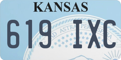 KS license plate 619IXC