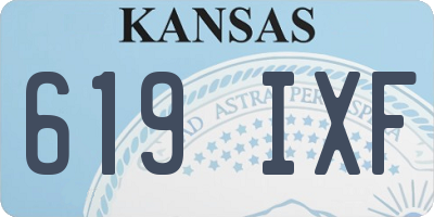 KS license plate 619IXF