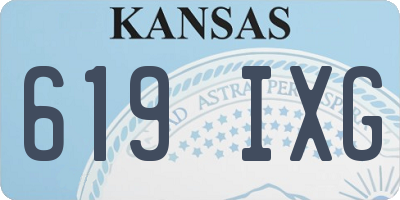 KS license plate 619IXG