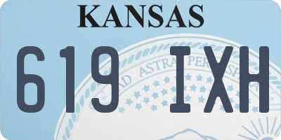 KS license plate 619IXH