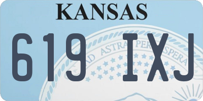 KS license plate 619IXJ