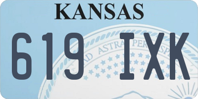 KS license plate 619IXK