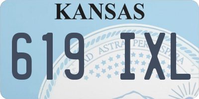KS license plate 619IXL