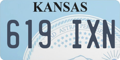 KS license plate 619IXN