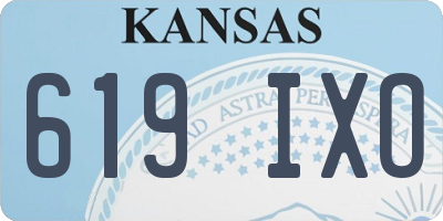 KS license plate 619IXO