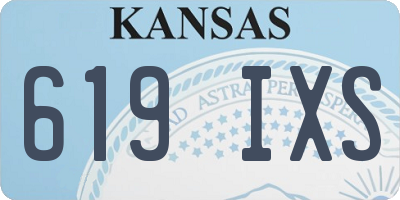 KS license plate 619IXS