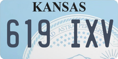 KS license plate 619IXV