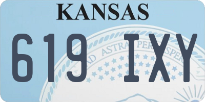 KS license plate 619IXY