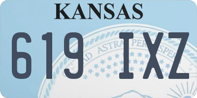 KS license plate 619IXZ