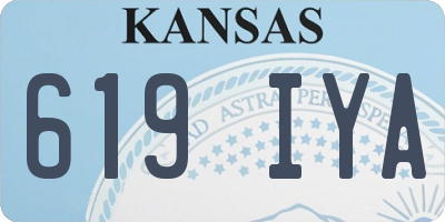 KS license plate 619IYA