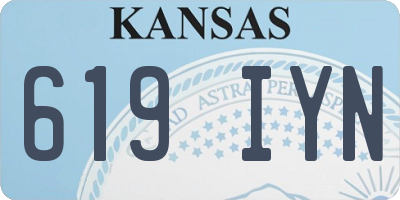 KS license plate 619IYN