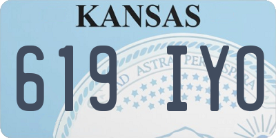 KS license plate 619IYO
