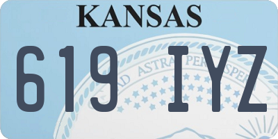 KS license plate 619IYZ