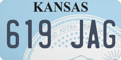 KS license plate 619JAG