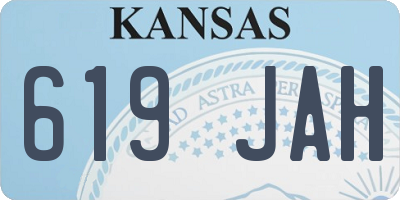 KS license plate 619JAH